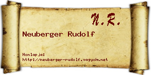 Neuberger Rudolf névjegykártya